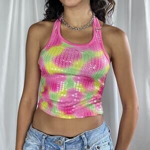 Pink green yellow y2k